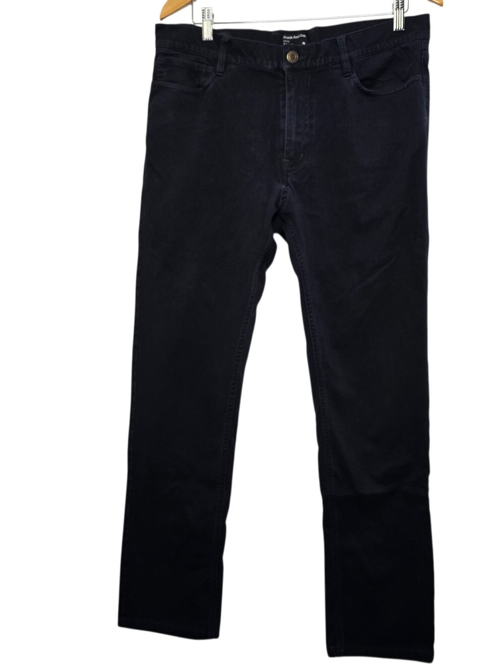 Frank And Oak Men's Black Straight Leg Jeans Woekwear Grunge Goth Size 34 Casual